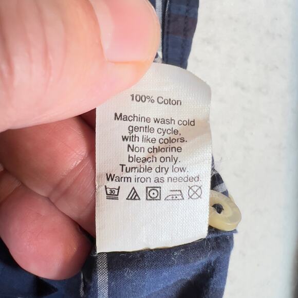 J. Crew Factory Button Down Shirt Men L Plaid Long Sleeve Light Weight Woven - Picture 8 of 10